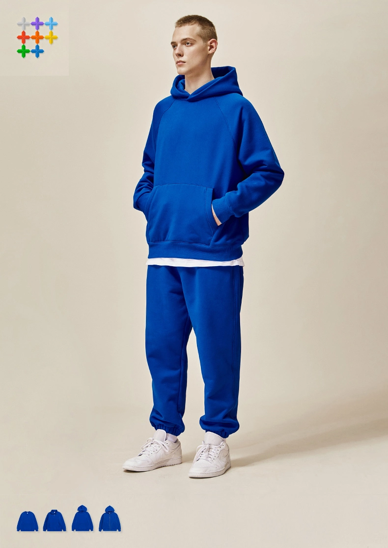 Oversized Hoodies and Jogger Set Winter Thick Polar Fleece Tracksuit Jogging Suit