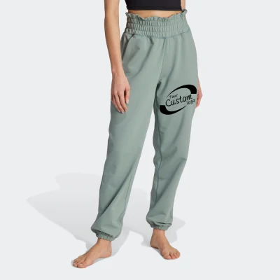Venta al por mayor de pantalones para mujeres con bolsillos de cintura alta de entrenamiento de yoga pantalones de chándal cónicos de la mujer Joggers
