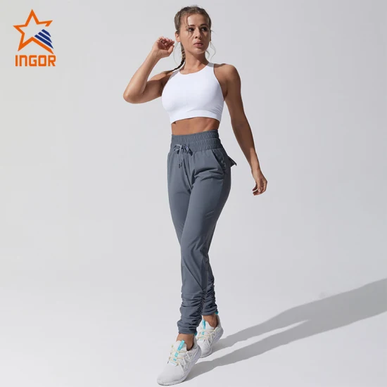 Ingorsports Tiktok Legging Mujeres Custom High Waist Jacquard Butt-Lifting Sports Yoga Gym Legging Pantalones