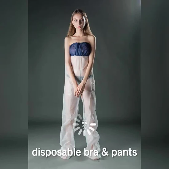 Pantalones largos desechables no tejidos SBPP Pantalones de yoga PP + PE Pantalones de salón de belleza Equipo de protección para la belleza