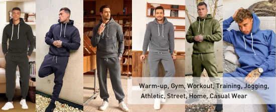 Conjunto de sudaderas con capucha y jogger de gran tamaño Chándal de lana polar gruesa de invierno Traje de jogging